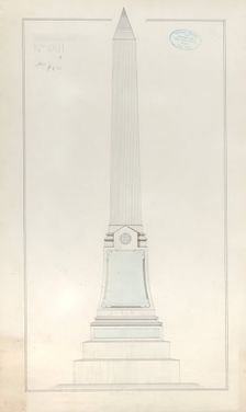 Obelisk Grave Monument, No. 901 / 920, 1840-80. Creator: Alexander Maxwell