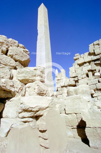 Obelisk of Hatshepsut, Karnak, Egypt.  Creator: Tony Evans.
