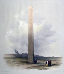 Obelisk of Heliopolis 1839. Artist: David Roberts