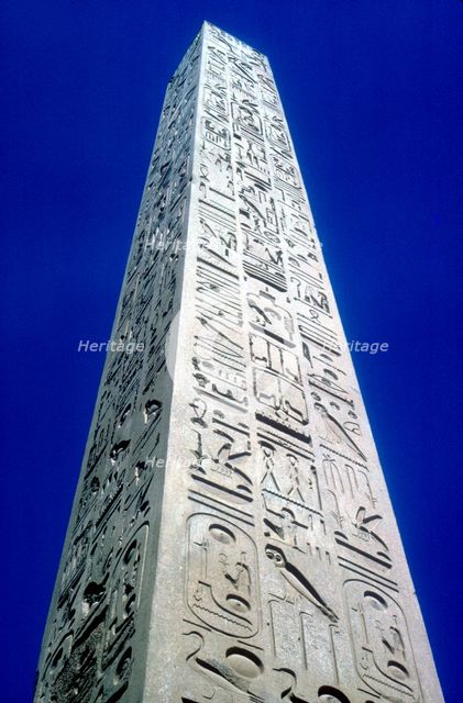 Obelisk of Ramesses II, Temple sacred to Amun Mut & Khons, Luxor, Egypt, c13th century BC. Artist: Unknown