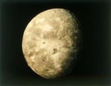 Oberon, moon of Uranus, from Voyager 2, 24 January 1986. Creator: NASA