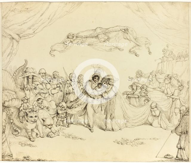 Oberon and Titania, from A Midsummer Night's Dream, n.d. Creator: Charles Kirkpatrick Sharpe.