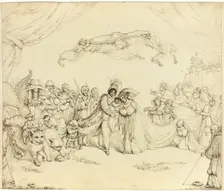 Oberon and Titania, from A Midsummer Night's Dream, n.d. Creator: Charles Kirkpatrick Sharpe