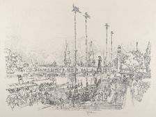 Oberbaum-Brucke, Berlin, 1921. Creator: Joseph Pennell