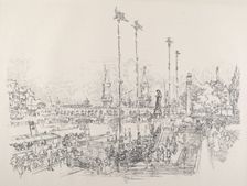 Oberbaum-Brucke, Berlin, 1921. Creator: Joseph Pennell