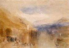 Oberhofen, Lake Thun, about 1848. Creator: JMW Turner