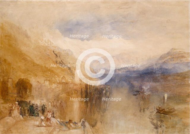 Oberhofen, Lake Thun, about 1848. Creator: JMW Turner.