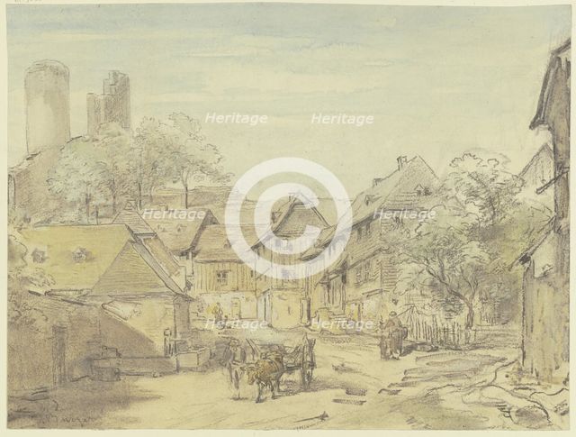 Oberreifenberg with Reifenberg Castle, c1840-1900. Creator: Anton Burger.
