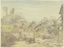 Oberreifenberg with Reifenberg Castle, c1840-1900. Creator: Anton Burger