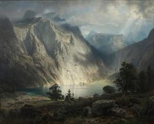 Obersee near Berchtesgaden, 1858. Creator: August Wilhelm Leu