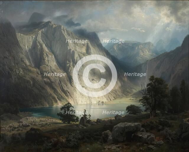 Obersee near Berchtesgaden, 1858. Creator: August Wilhelm Leu.