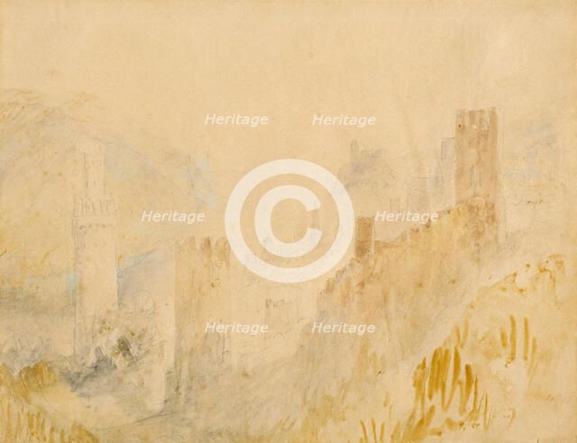 Oberwesel on the Rhine, 1839. Creator: JMW Turner.