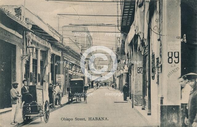'Obispo Street, Habana', c1910. Artist: Unknown.