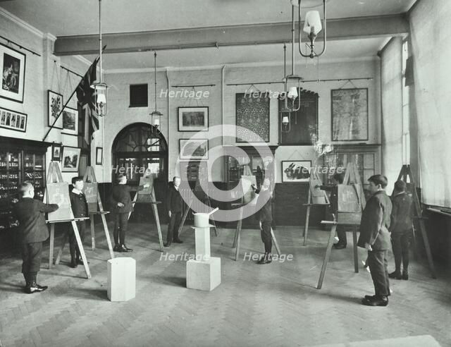 Object drawing art class, Alma Boys School, Bermondsey, London, 1908. Artist: Unknown.