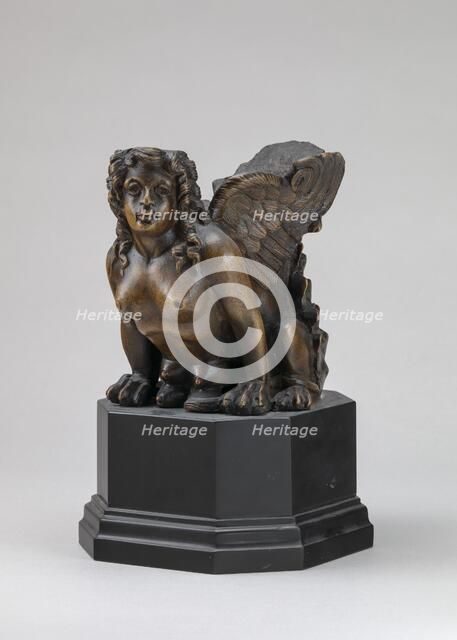 Object with Sphinx Head (Furniture Mount?), 16th/19th century. Creator: Unknown.