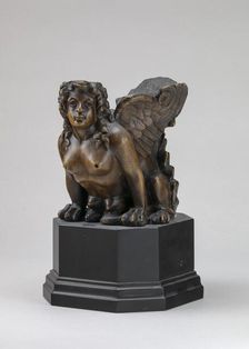 Object with Sphinx Head (Furniture Mount?), 16th/19th century. Creator: Unknown