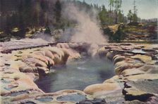 Oblong Geyser, Yellowstone Park 1916