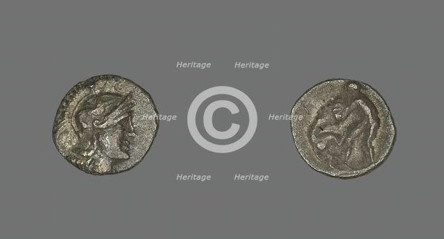 Obol (Coin) Depicting the Goddess Athena, 334 (or earlier)-302 BCE. Creator: Unknown.