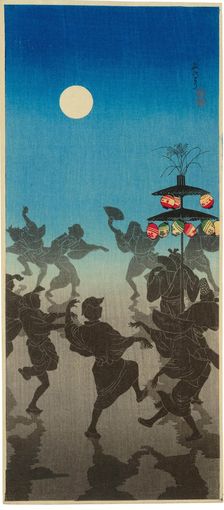 Obon Festival Dance (Bon odori), 1927-1930. Creator: Takahashi (Shotei), Hiroaki (1871-1945)