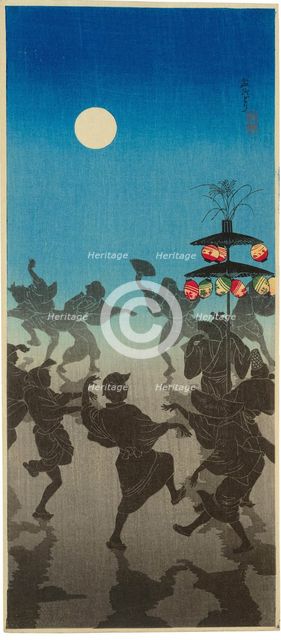 Obon Festival Dance (Bon odori), 1927-1930. Creator: Takahashi (Shotei), Hiroaki (1871-1945).
