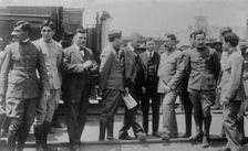 Obregon & staff: B.A. Almada, A.G. Montano, Maj. R.T. Villagran, Maj. J.M. Carpio..., 1916. Creator: Bain News Service