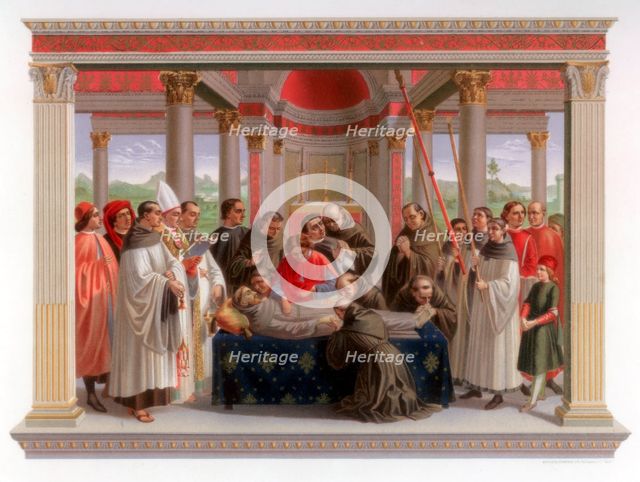 'Obsequies of St Francis', 1482-1485 (1870). Artist: Franz Kellerhoven