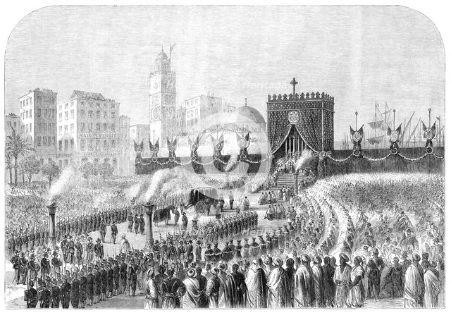 Obsequies of the Duke of Malakoff at Algiers on the 4th of June, 1864. Creator: Unknown.