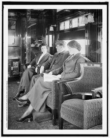 Observation car on a deluxe overland limited train, between 1910 and 1920. Creator: Unknown