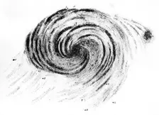 Observation of a spiral galaxy in Canes Venatici drawn by Lord Rosse, 1850. Creator: William Parsons, 3rd Earl of Rosse
