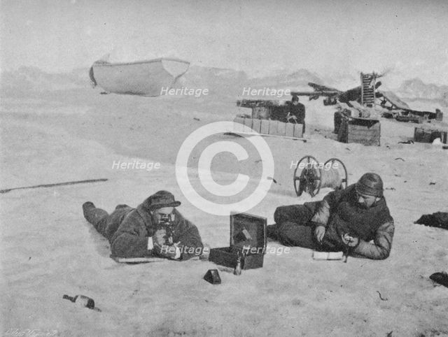 'Observation with Sextant and Artificial Horizon. July 1895', (1897). Artist: Unknown.