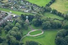 Observation tower in Locke Park, erected in memory of Phoebe Locke, Barnsley, 2023. Creator: Robyn Andrews