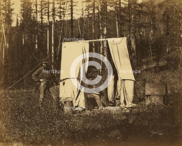 Observatory tent, N A [ie, North American] Boundary Commission, 1861. Creator: Unknown.