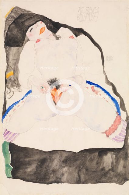 Observed in a Dream, 1911. Creator: Egon Schiele.