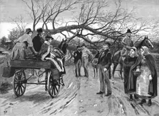 'Obstruction'--Scene from a Disturbed District of Ireland 1890. Creator: Unknown