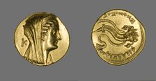 Octadrachm (Coin) Portraying Arsinoe II, 261 BCE, Issued by Ptolemy II Reign of Arsinoe II..., 276-2 Creator: Unknown