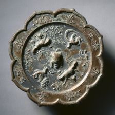 Octafoil Mirror with Crouched Animals, early 7th Century - early 10th Century . Creator: Unknown
