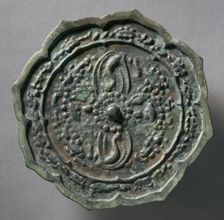Octafoil Mirror with Avian and Floral Motifs, early to mid 10th Century. Creator: Unknown