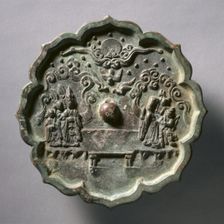 Octafoil Mirror with Legend of Herdboy and Weaver Maid, mid 10th-late 13th century. Creator: Unknown