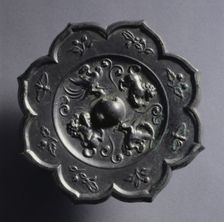Octafoil Mirror with Paired Phoenixes and Animals, late 7th-early 8th century. Creator: Unknown