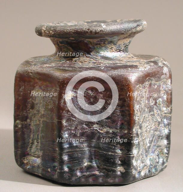 Octagonal Bottle, Byzantine, 500-629. Creator: Unknown.