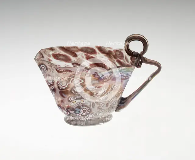 Octagonal Cup with Handle, Venice, 19th century. Creator: Unknown.