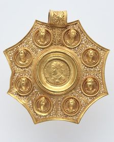 Octagonal Pendant, 324-326. Creator: Unknown