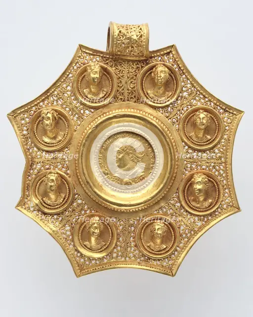 Octagonal Pendant, 324-326. Creator: Unknown.