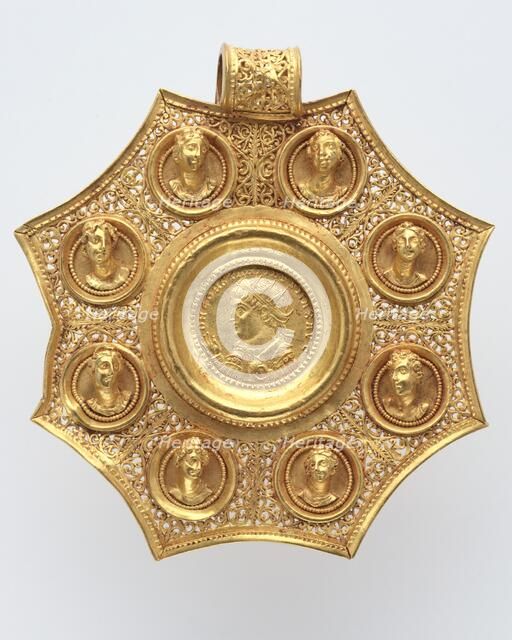 Octagonal Pendant, 324-326. Creator: Unknown.