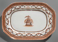 Octagonal Plate From The George Washington Memorial Service, c1800. Creator: Unknown