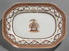 Octagonal Plate From The George Washington Memorial Service, c1800. Creator: Unknown