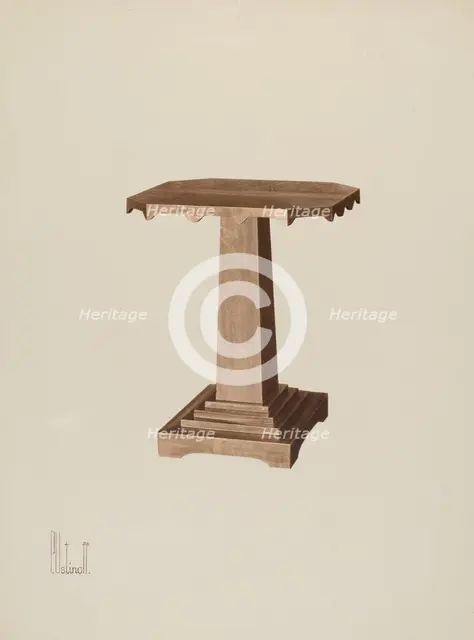 Octagonal Table, c. 1941. Creator: Peter C. Ustinoff.
