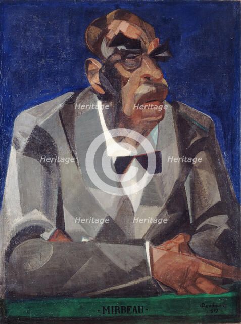 Octave Mirbeau (1848-1917), 1919. Creator: Gondouin, Emmanuel (1883-1934).