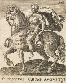Octavius Caesar Augustus from Twelve Caesars on Horseback, ca. 1565-1587., ca. 1565-1587. Creator: Abraham de Bruyn