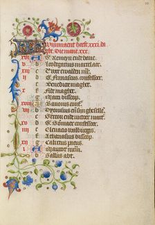 October Calendar Page; Book of Hours, after 1460. Creator: Unknown